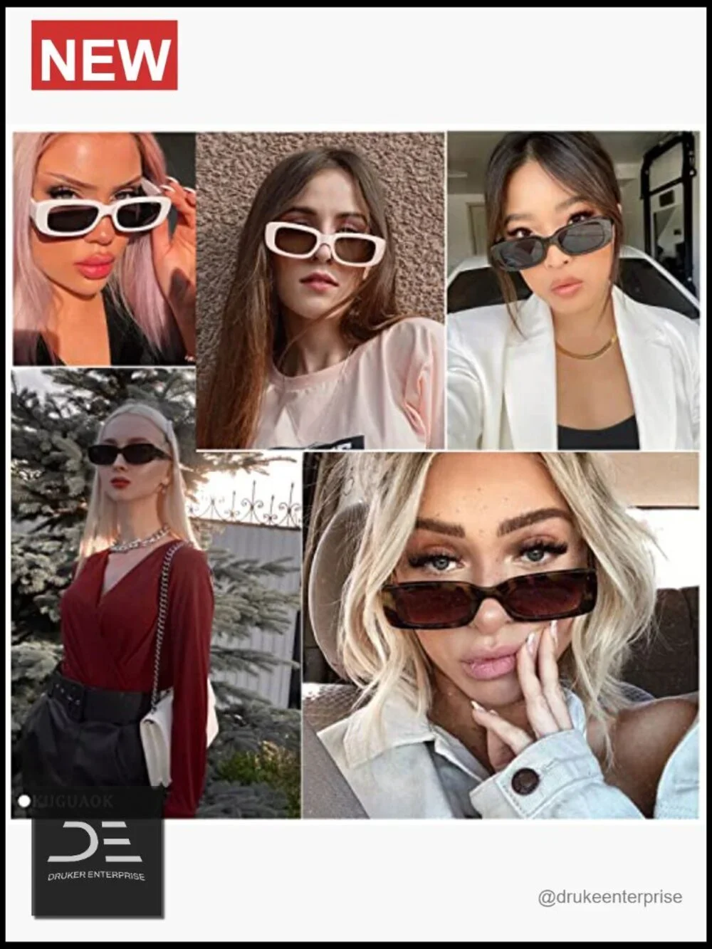 Retro Square Sunglasses UV Protection Unisex Small Frame